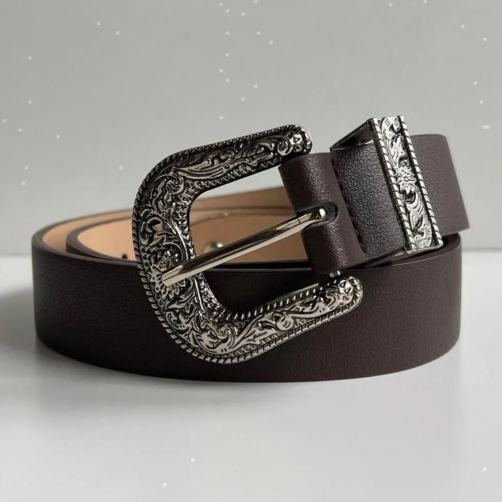 brown simple american western cowboy boho belt